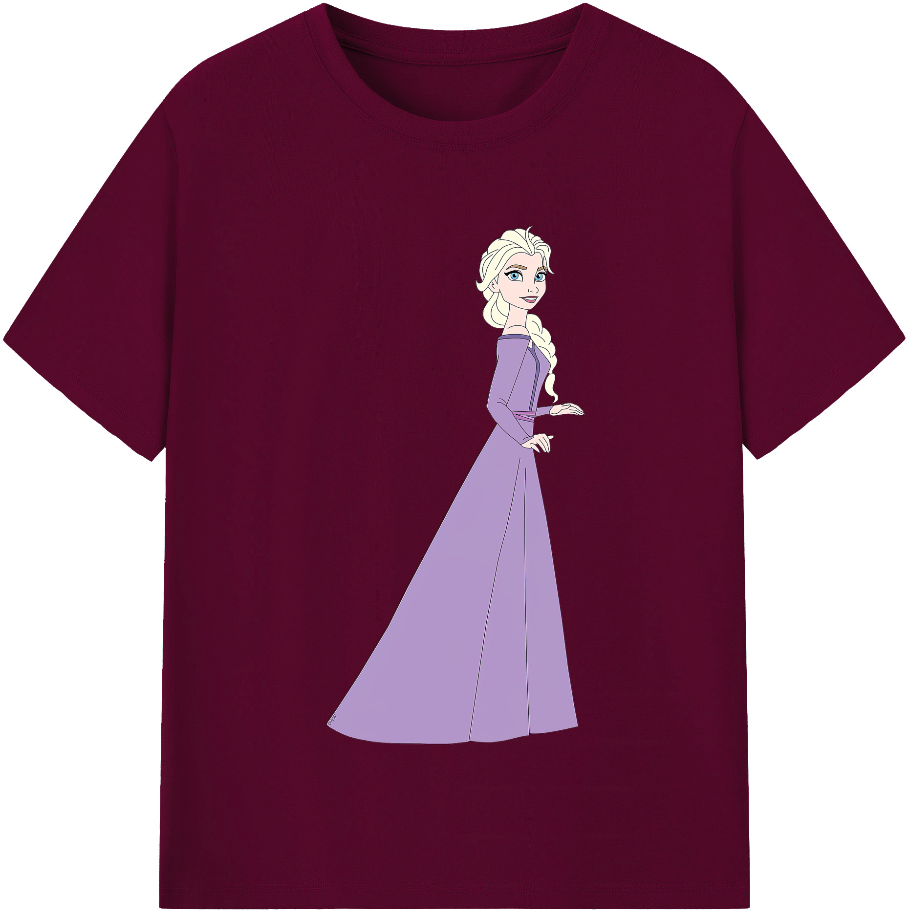 （画像用） アナと雪の女王 アンナ エルサ Frozen Anna Elsa レディースカジュアルプリントTシャツ（綿100％）